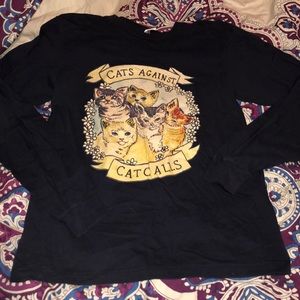 “Cats Against Catcalls” Long Sleeve Tee